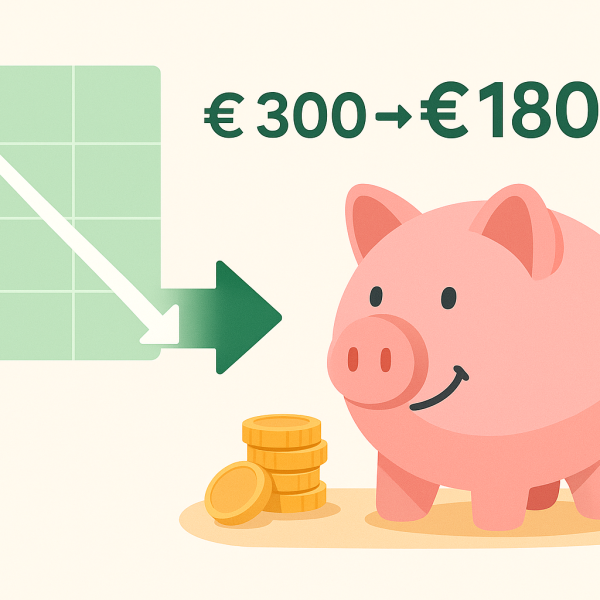 Afbeelding van een spaarvarken om aan te tonen hoe je energiekosten kunt verlagen.