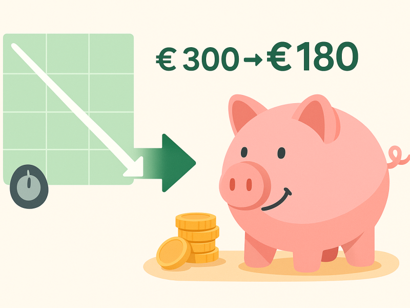 Afbeelding van een spaarvarken om aan te tonen hoe je energiekosten kunt verlagen.